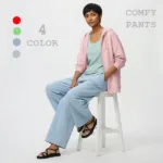 Women Easy Pants - Baggy Comfortable Waffle Pants